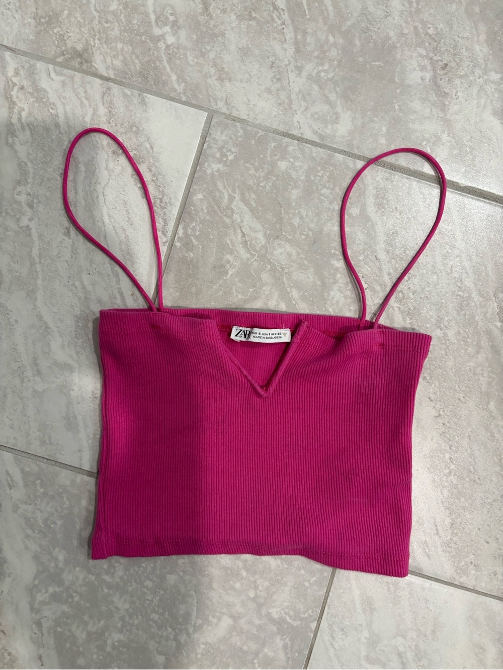 Pink zara crop top - Picture 1 of 1